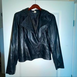 Faux Leather Moto Jacket Buttery Soft